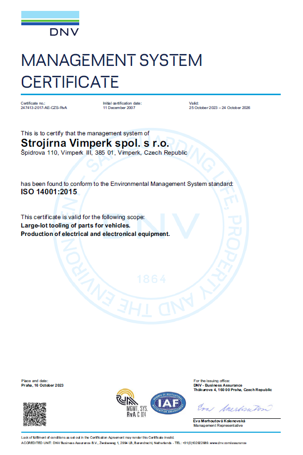 Strojírna Vimperk_cert 14k_RC 2023_ENG-20231016